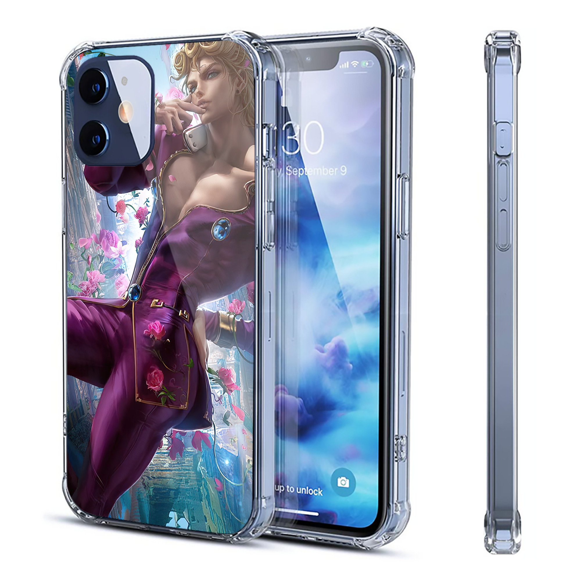 （画像用） ジョジョの奇妙な冒険 JoJo's Bizarre Adventure 【iPhone 12シリーズ対応】透明スマホケース（クリアソフトケース）